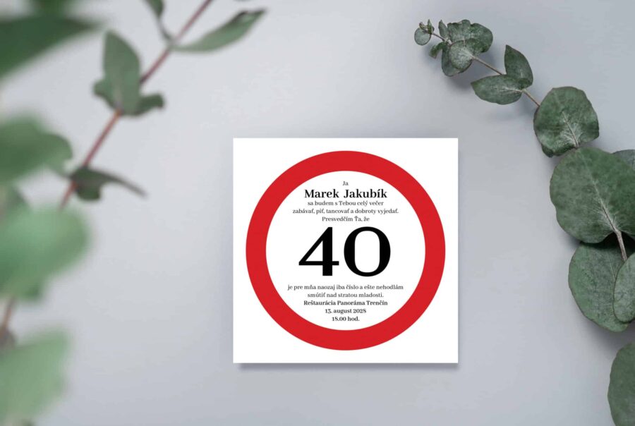 Pozvánka na 40. narodeniny 2 POZVÁNKA NA 40 NARODENINY