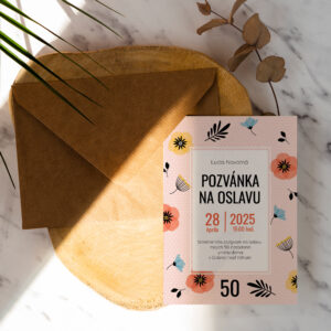 pozvanka na oslavu male kvietky