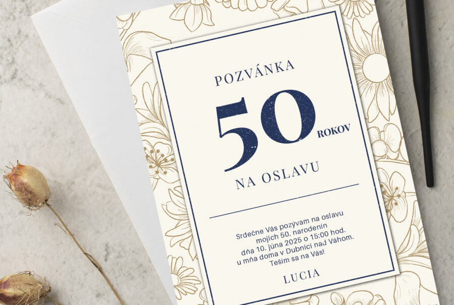 pozvánka na oslavu vintage