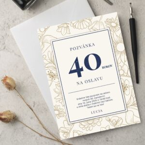 Elegantn  pozv nka na oslavu vintage 40