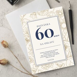 Elegantn  pozv nka na oslavu vintage 60