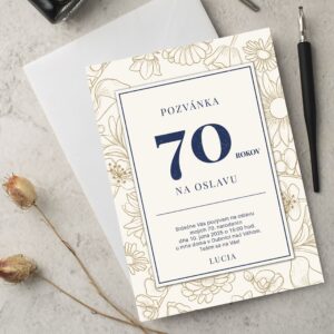 Elegantn  pozv nka na oslavu vintage 70