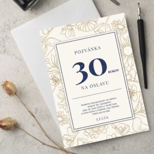 Elegantna pozvanka na oslavu vintage 30