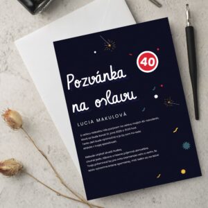 Moderna pozvanka na oslavu tmavomodra 40