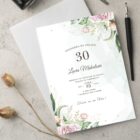Pozvanka na oslavu floral kvietky 30