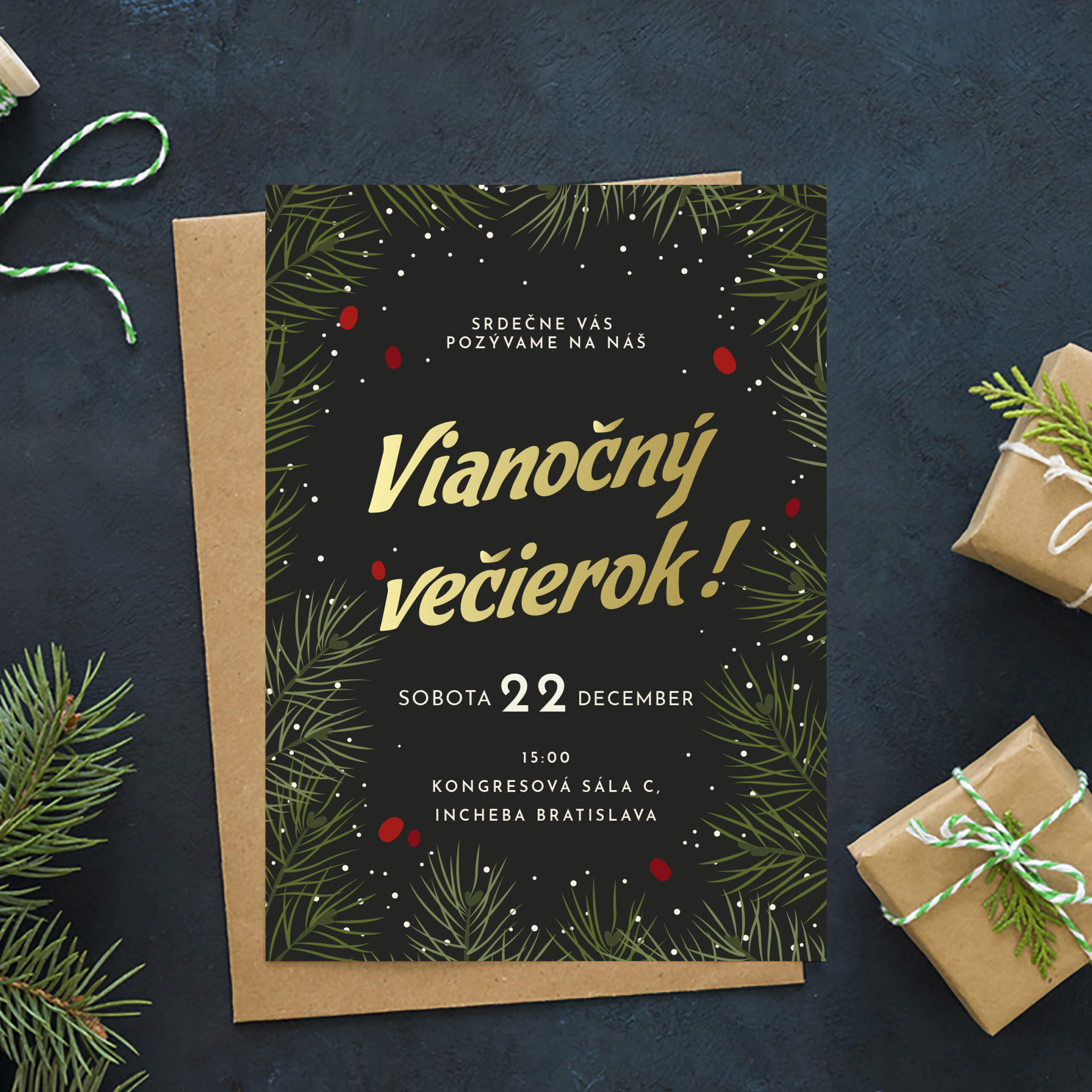 Pozvánky na vianočný večierok