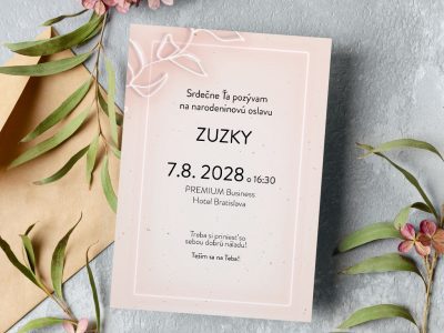 Jednoduchá pozvánka na narodeniny