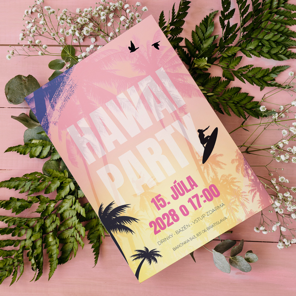 Pozvánky na Hawai party