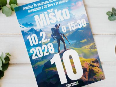 Pozvánka na narodeniny Fortnite
