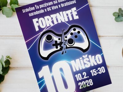 Pozvánka na narodeniny Fortnite