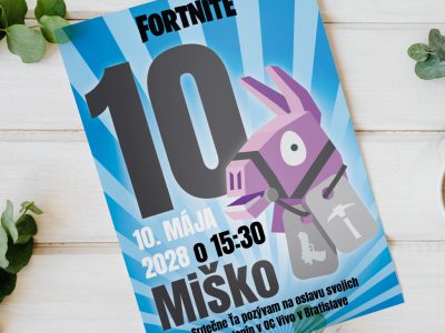 Pozvánka na narodeniny Fortnite