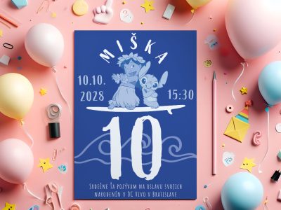 Pozvánka na narodeniny Stitch