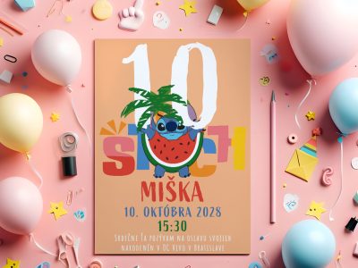 Pozvánka na narodeniny Stitch