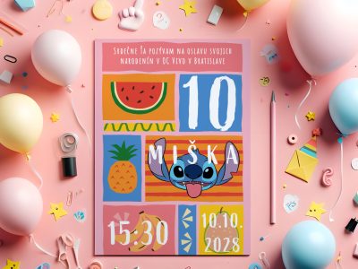 Pozvánka na narodeniny Stitch