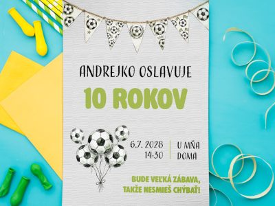 Pozvánka na narodeniny pre chlapcov