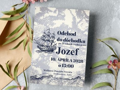 Pozvánka na oslavu odchodu do dôchodku