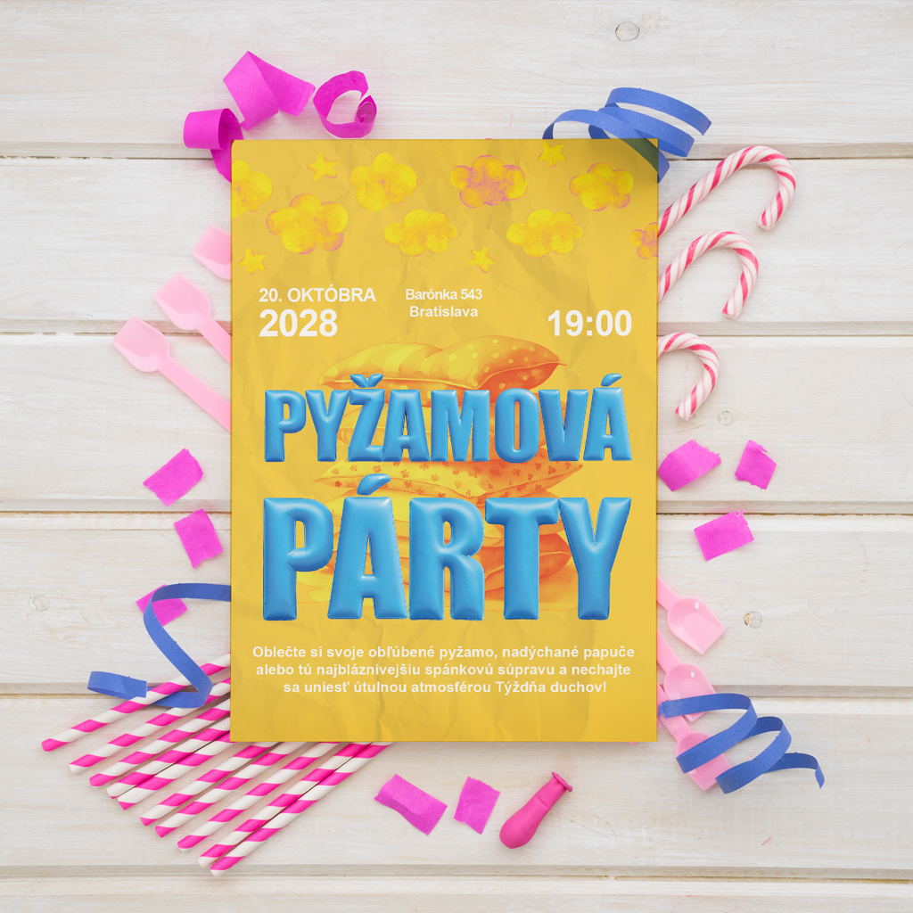 Pozvánky na pyžamovú party