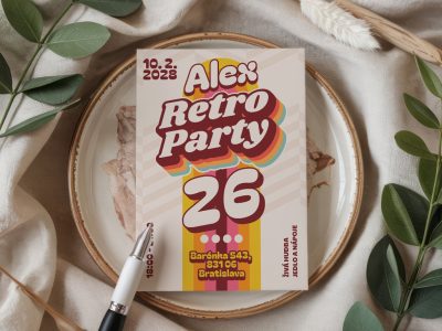 Retro pozvánka na narodeniny