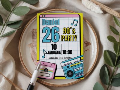 Retro pozvánka na narodeniny